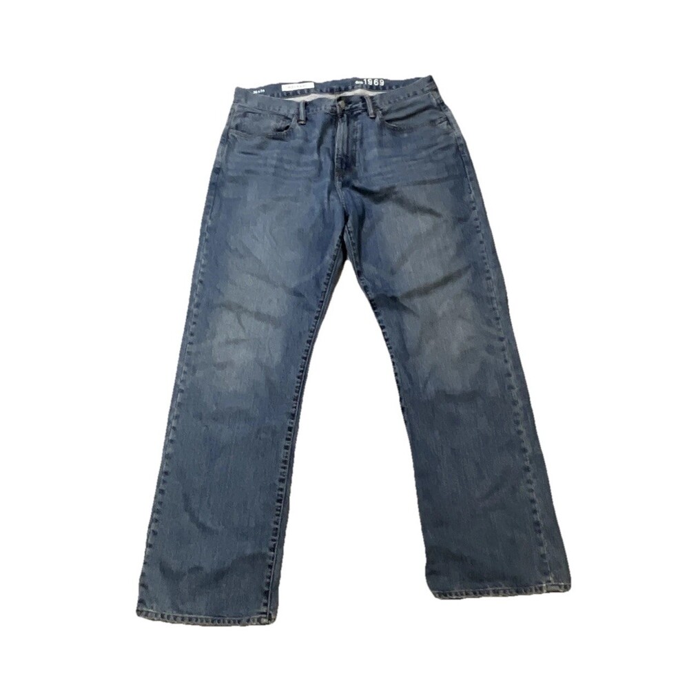 Gap 1969 Mens Relaxed Leg Medium Wash Denim Jeans Size 36x34